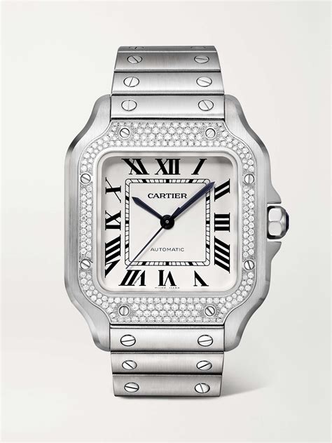 cartier all diamond watch|cartier watch with diamond bezel.